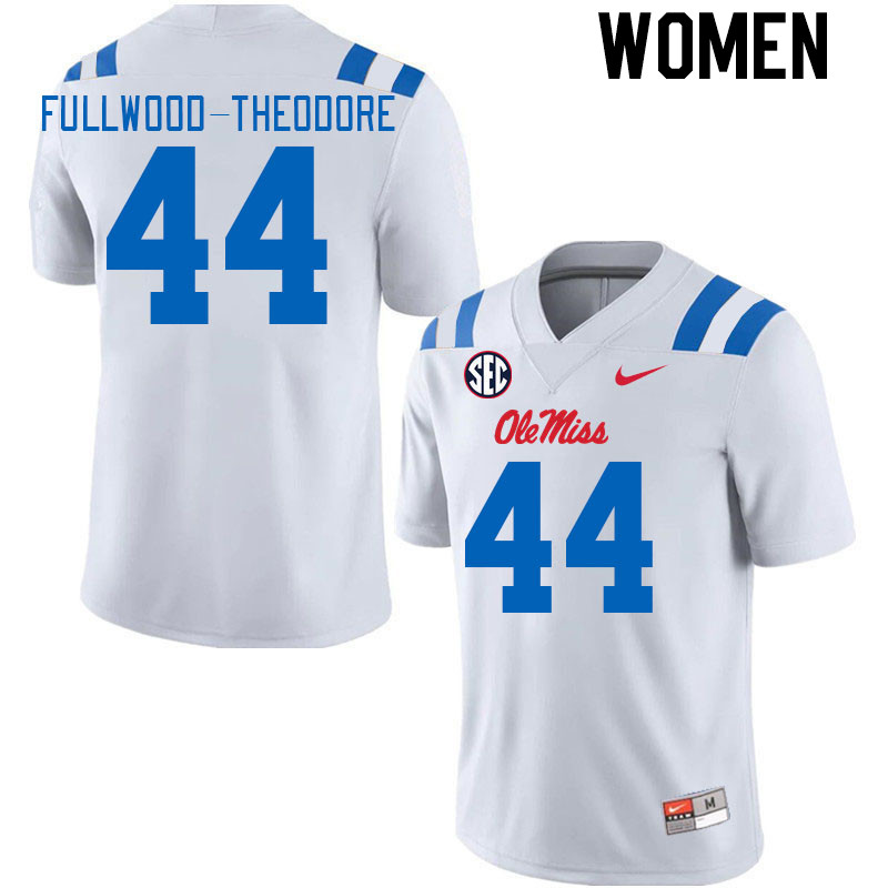 Women #44 Nyseer Fullwood-Theodore Ole Miss Rebels 2024 New Uniforms College Football Jerseys Stitch